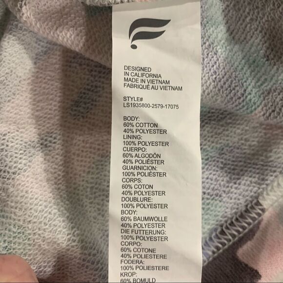 Fabletics Hallie Pink Camo Cinchable Half Zip Hoodie Sweatshirt Jacket Size 1X - Picture 5 of 6